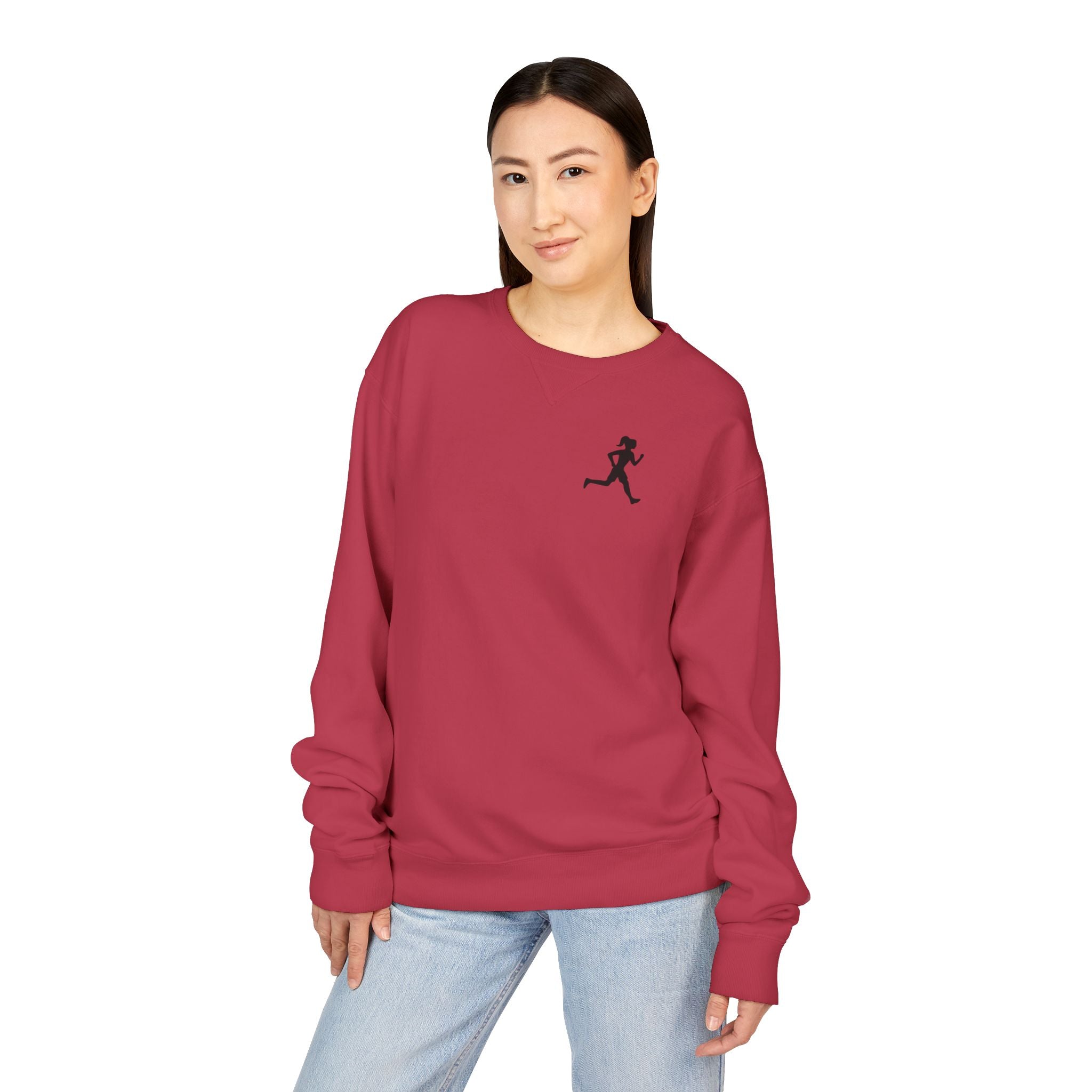 Motivational Run Crewneck Sweatshirt — "Run for Who You're Becoming"