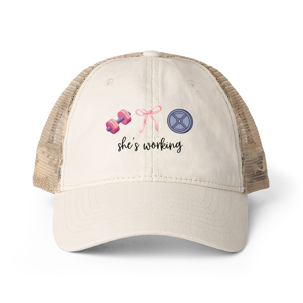 Women's Washed Mesh-Back Cap