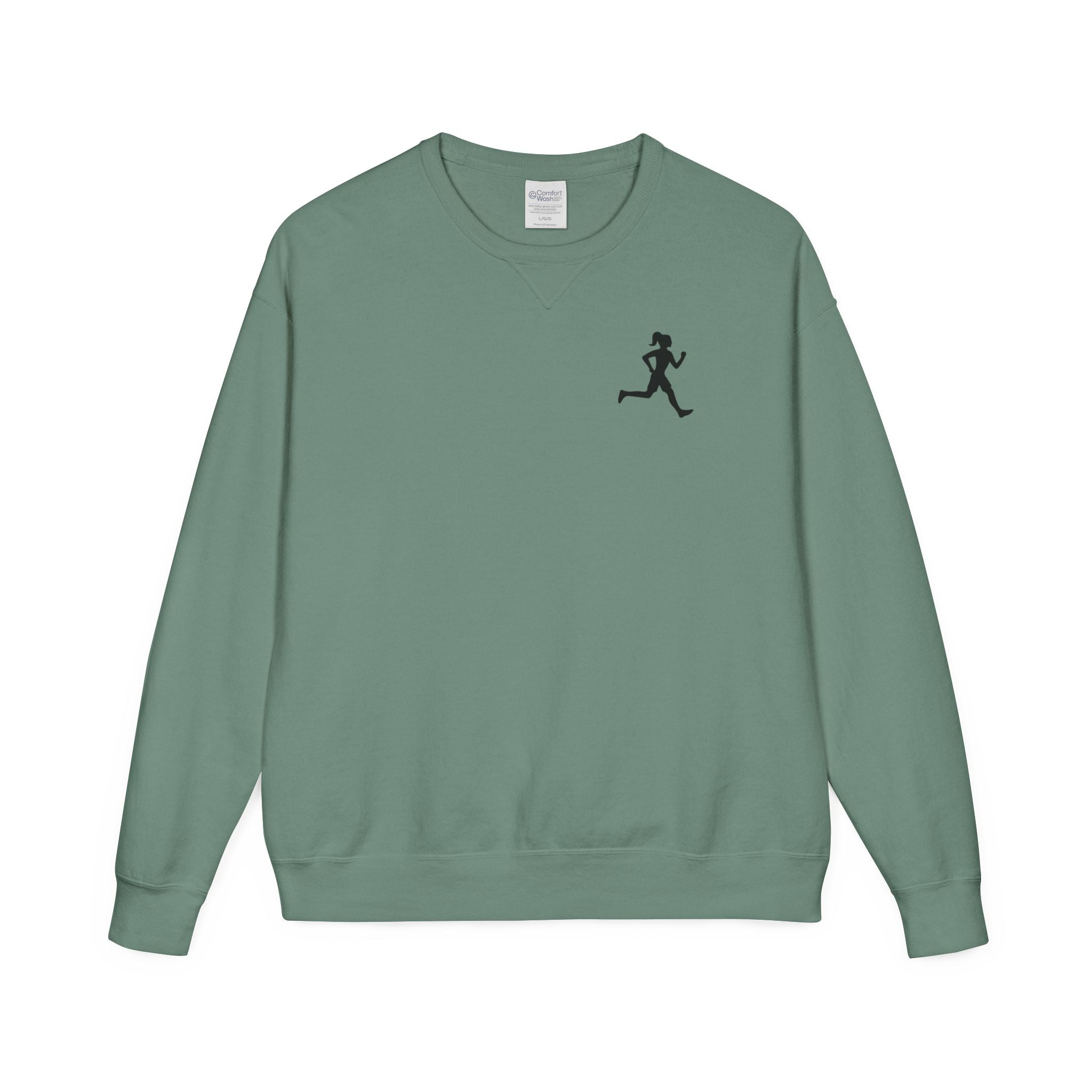 Motivational Run Crewneck Sweatshirt — "Run for Who You're Becoming"
