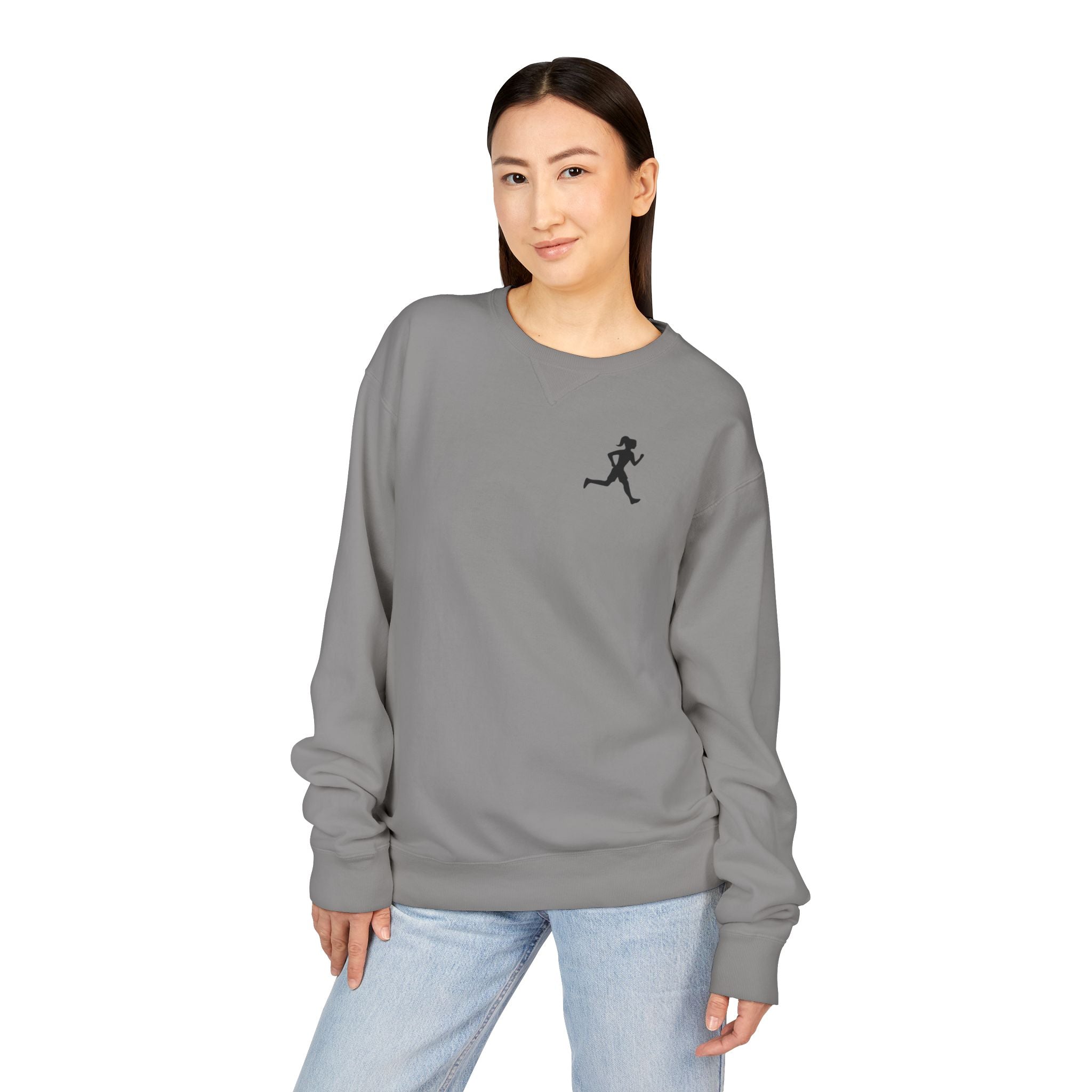 Motivational Run Crewneck Sweatshirt — "Run for Who You're Becoming"
