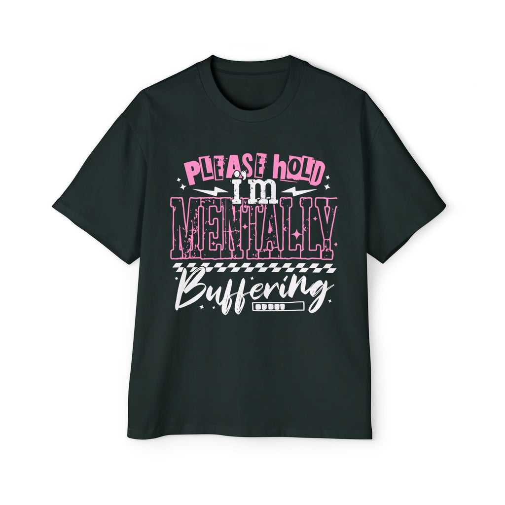 Please Hold Mentally Oversized Tee -Pink
