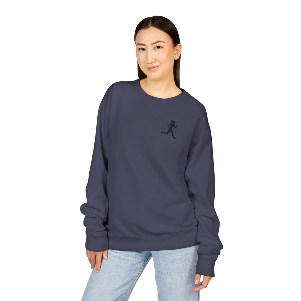 Motivational Run Crewneck Sweatshirt — "Run for Who You're Becoming"