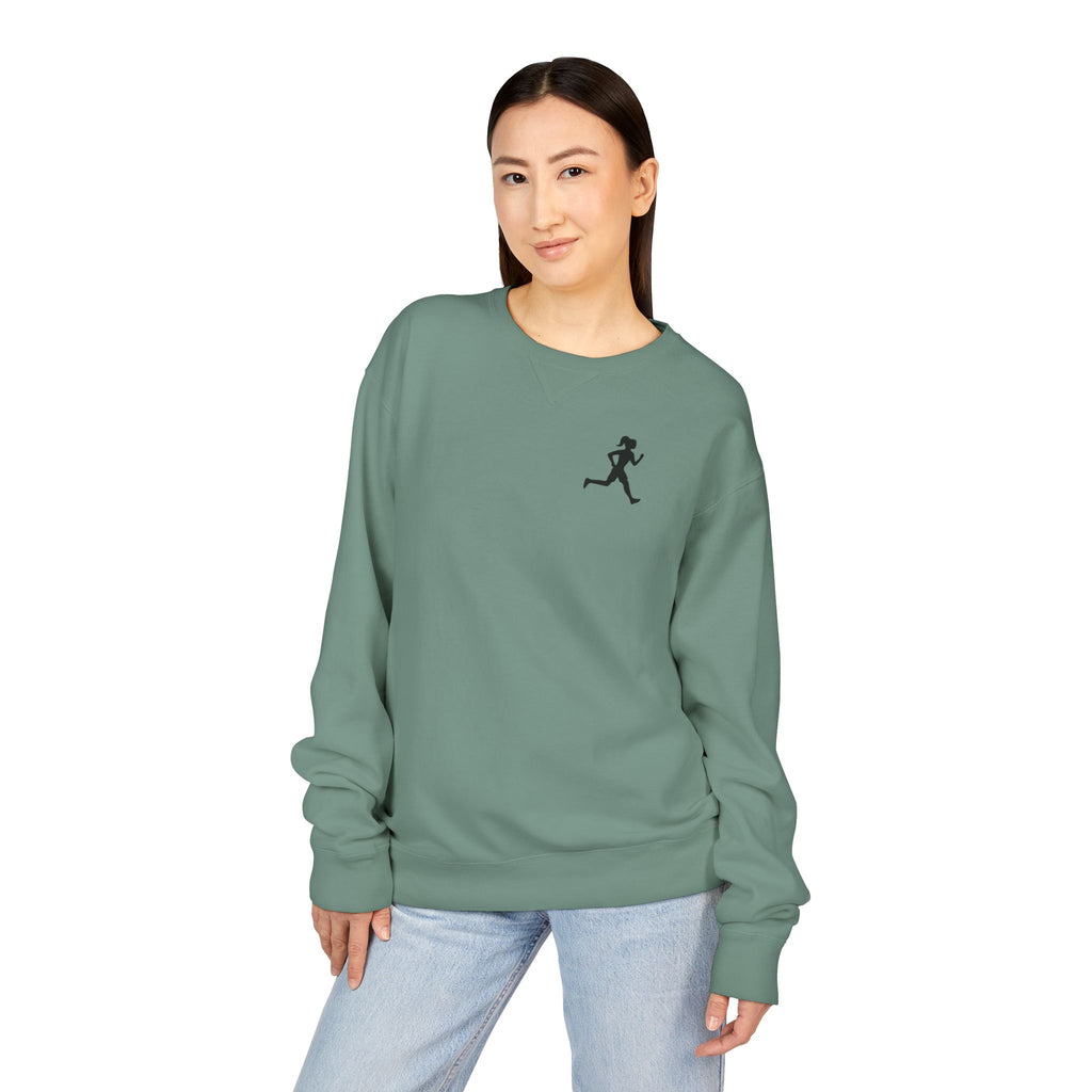 Motivational Run Crewneck Sweatshirt — "Run for Who You're Becoming"
