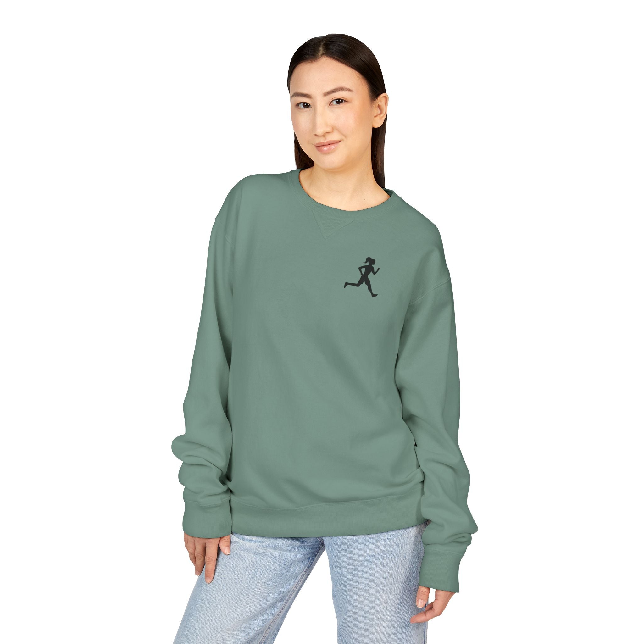 Motivational Run Crewneck Sweatshirt — "Run for Who You're Becoming"