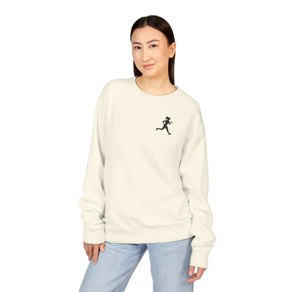 Motivational Run Crewneck Sweatshirt — "Run for Who You're Becoming"