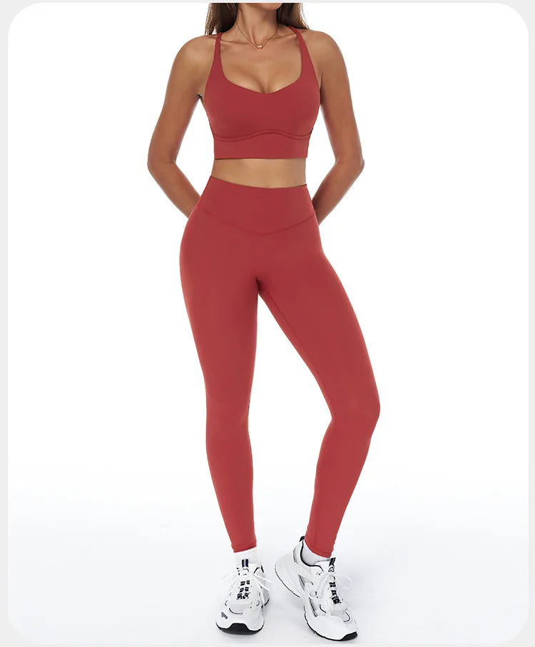 2 Piece Sports Bra, Leggings Fitness Sets